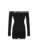 Solid Slim Lace Trim Off Shoulder Long Sleeve Black Short Dress Women Elegant Sexy Party Dresses