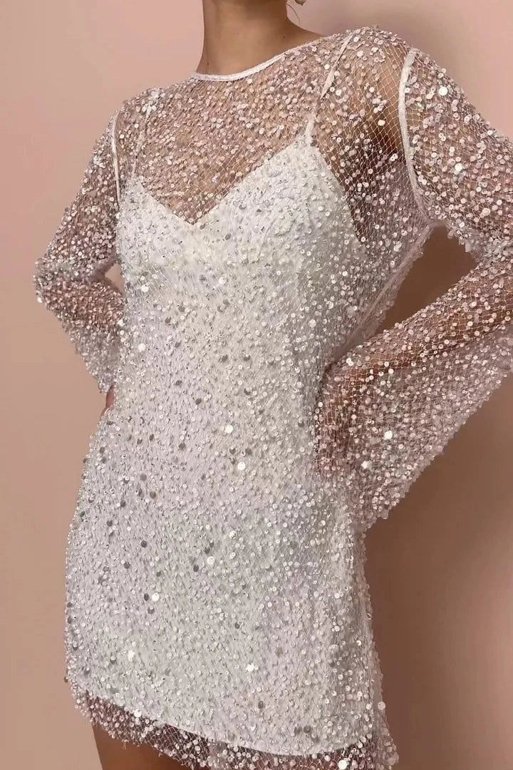 Sheer Two Piece Mini Dress