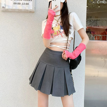 Streetwear Mini Skirts Women Preppy Kawaii High Waist Pleated Skirt Y2K School Uniform Harajuku Korean A Line Skirts New
