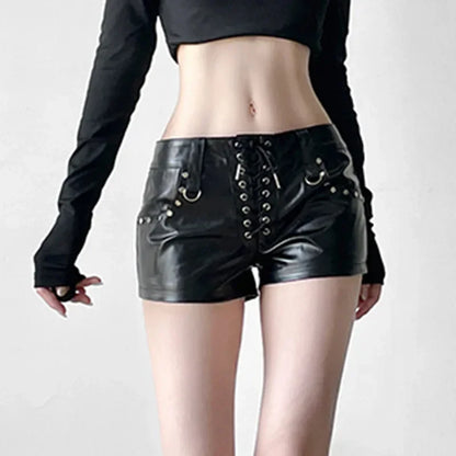 Skinny Fit Rivet Detail Shorts