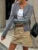 Female Sweater Knit Cardigan Coat Casual Loose Long Sleeve Patchwork Solid Scoop Neck Outwear Autumn Knitwear Coat Ladies