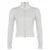 Women Letter Print Slim Zipper Sweater Turtleneck White Basic Long Sleeve Knitted Cardigan Coat Autumn Winter Outfits