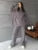 Knit Zipper Women&#8217;s Pants Sets For Women Slim Lapel Long Sleeve Pullover And Patchwork Straight Legg 2 Piece-Set Winter