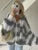 V-Neck Scarf Sweater Cardigan Female Contrast Casual Patchwork Autumn Hollow Out Outwear Women’s Knitwear Coat Cardigan