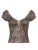 Off Shoulder V Neck Cute Y2K Sexy Leopard Top Tee Brown Vintage Aesthetic Slim Short Women Cropped T ShirtSleeve