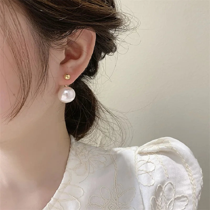 Lizakosht Pearl Earrings for Women Trendy Eardrop and Ear Stud Jewelry Gift