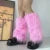 Luxury Shag Furry Faux Fur Leg Warmers Women Colorful Solid Gogo Fluffies Y2k Girls Fashion Cyber Hip Hop Legwarmers Bootcovers