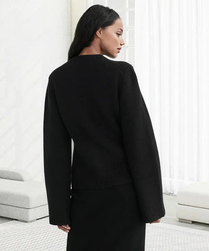 Cárdigan elegante de punto para mujer con botones y bolsillo | Ideal para otoño/invierno