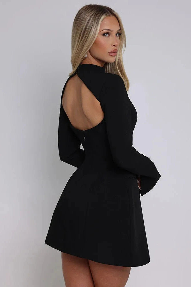 Elegant Slim Backless Bodycon Mini Dress