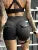 Cargo pocket fitness shorts women’s tight leg loop sweatpants peach butt yoga pants