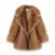 Luxury Brand Long Furry Faux Fur Coat Women  Winter Brown Vintage Gradient Thick Warm Outerwear Fluffy Fur Jacket