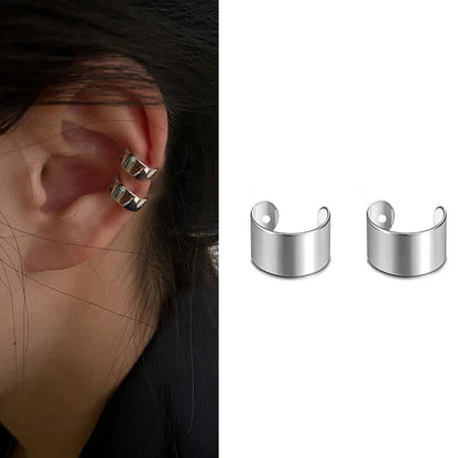 Pink Heart Zircon Ear Clips for Women Asymmetric Fashion Jewelry Gift