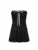 Korean Fashion Contrast Tie Bow Strapless A Line Pleated Dress Women Cute Sweet Kawaii Clothing