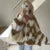 Loose Mohair Striped V-neck Cardigan Women With Scarf Fashion Lantern Sleeve Single Breasted Knitwear Casual Lady New Streetwear