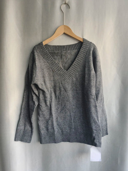 Vintage V-neck Knitted Tops Early Sweaters Mujer Y2k Grunge Slim Fit Long Sleeve Pullovers