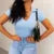 Spring and Summer New Cross border Y2K AliExpress European and American Women’s Solid Color Top Short Sleeve T-shirt