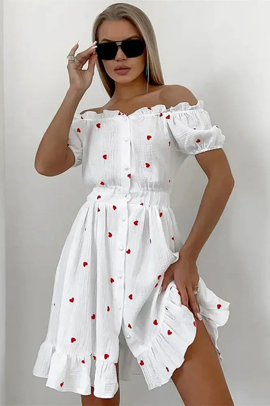 Printed Patchwork Mini Dress