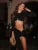 Fashion Matching 2 Piece Women High Street O-neck Full Sleeve Shirring Tees+Split Long Skirts Female Popular Club Sets
