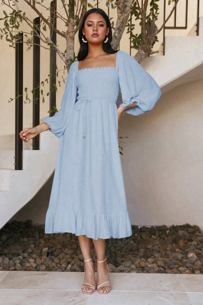 Vestido bohemio de verano para mujer con manga larga | Ideal para primavera/verano