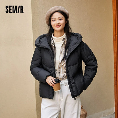 Down Jacket Women Mid-Length Waterproof and Warm Winter Oversize Hooded Versatile Coat