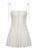 Sweet French Style White Spaghetti Straps A Line Pleated Dresses For Women Front Hook Closure Fit And Flare Mini Dress