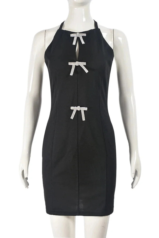 Backless Strapped Sleeveless Mini Dress