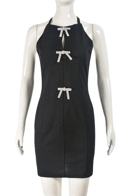 Backless Strapped Sleeveless Mini Dress