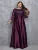 Crew neck long sleeve sequin patchwork satin long gown ball dress Party dress Bridesmaid dress