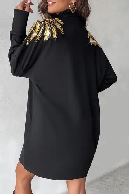 Sequin Mini Dress with Angel Wings