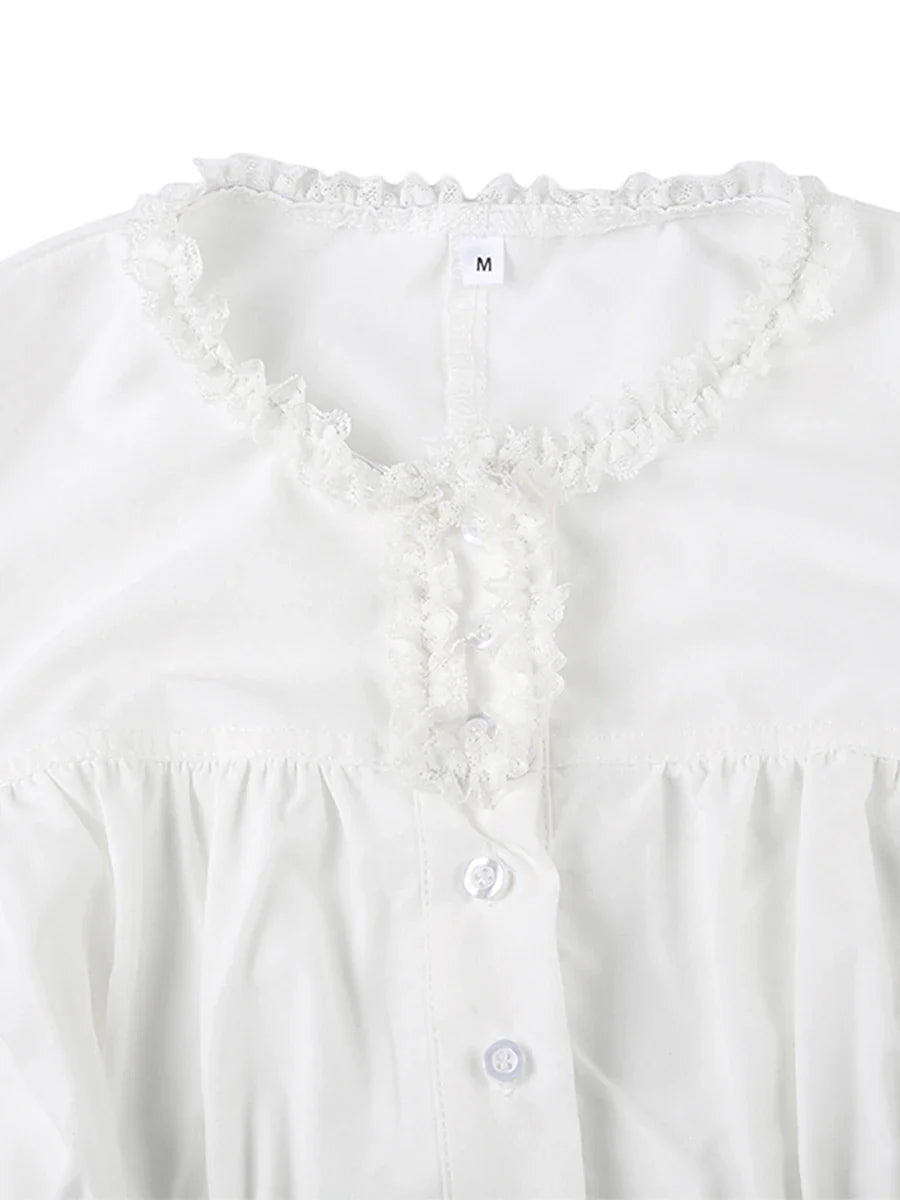 Lace Trim Tie-Front Corset