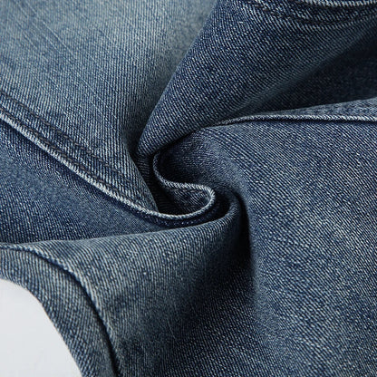 Y2K Low Waisted Washed Flare Jeans Korean Streetwear Blue Slim Fit Denim Pants Fashion Lady Casual Boot Cut Trousers