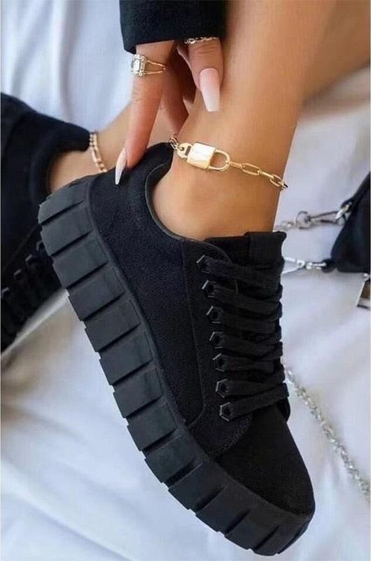Women’s Casual Lace Up Platform Sneakers | Great for Casual Days