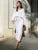 Autumn 2 Piece-Set Maxi Skirt Female V-Neck Loose Patchwork Fashion Pullover And Long Skirt Sets Elegant Ladies Outfits