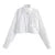 Autumn New Women’s Wear Design Sense: A Small Number Polo Neck Loose Windbreaker Fabric Short Shirt 4432029
