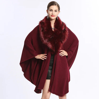Loose Bat Sleeve Poncho Cloak