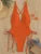 Solid V-neck One Piece Swimsuit for Women Sexy Cross Bandage Swimwear Backless Bathing Suit  New Monokini
