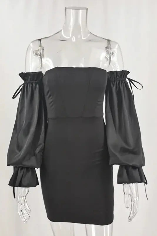 Bodycon Mini Dress with Hip Wrap