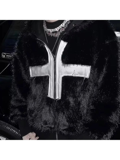 Retro Neutral Zipper Coat