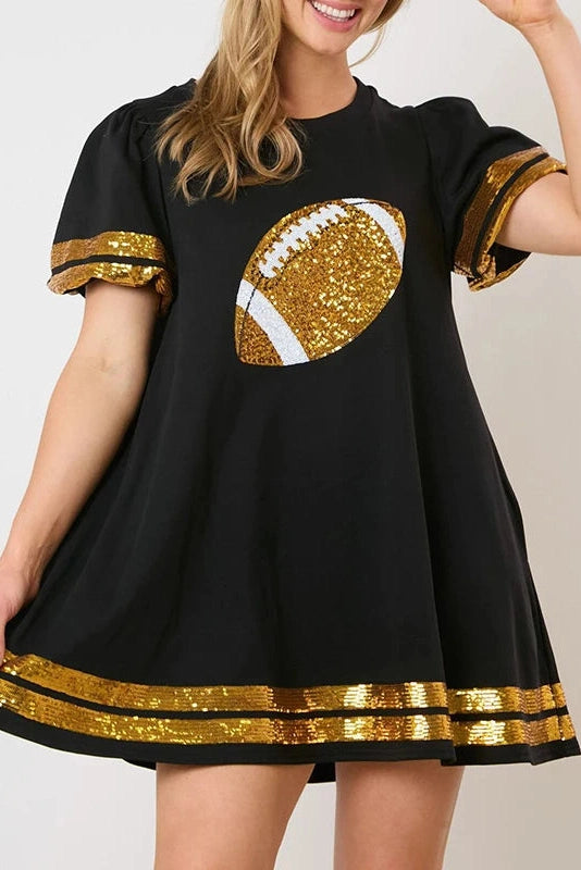 Short Sleeve Patchwork Loose Mini Dress