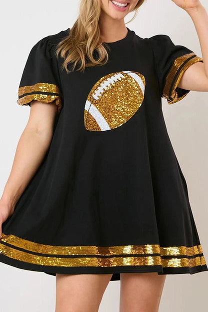 Short Sleeve Patchwork Loose Mini Dress
