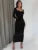 Autumn Scoop Neck 2 Piece-Set Maxi Skirt For Women Patchwork Long Sleeve Slim Luxury Party Looks Female Skinny Outfits New