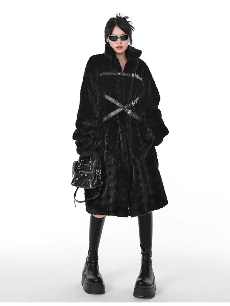 Thick Soft Fuzzy Fur Long Coat
