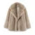 Winter  Exclusive Lapel Collar Long Teddy Jacket Coat Women Chic Brand Fashion Cozy Padded Faux Fur Coats Outerwear