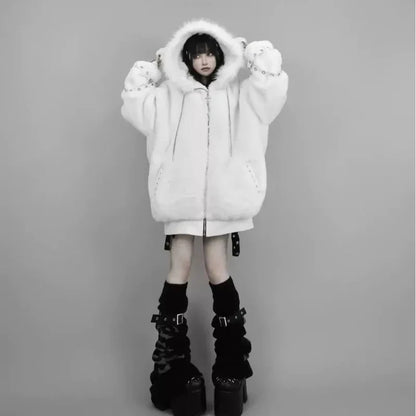 Street Style Hooded Coat