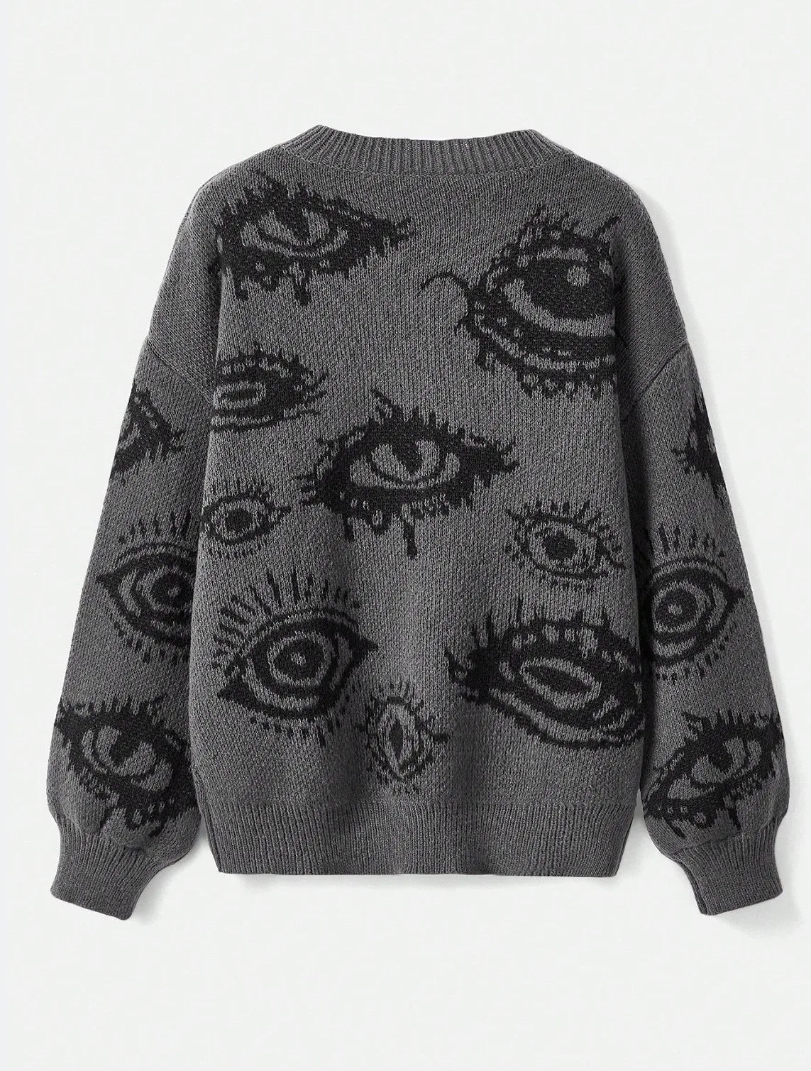 Round Neck Color Block Loose Streetwear Knitted Sweater