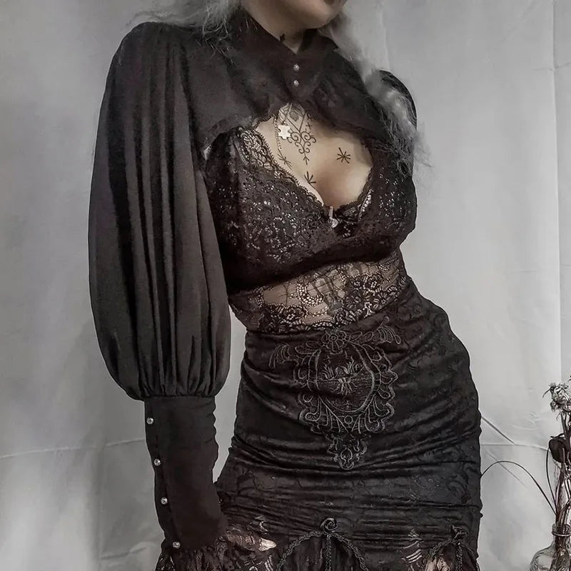 Victorian Inspired Mesh Top