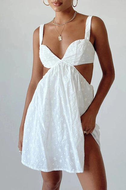 Sleeveless Backless A-Line Mini Dress