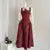 French Vintage Two-piece Dress Set Women Flare Sleeve Shirt Red Plaid Strap Dress A-line Autumn Winter New Christmas Party Dress