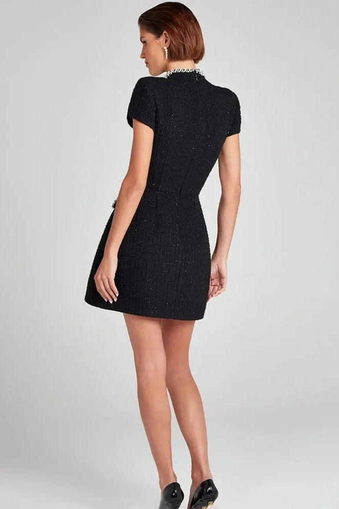 Elegant Patchwork Bodycon Mini Dress