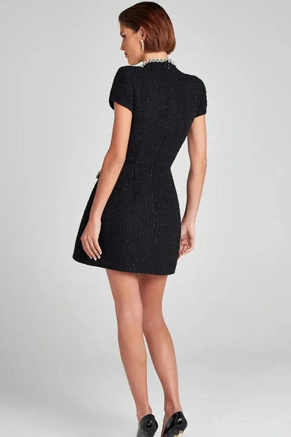 Elegant Patchwork Bodycon Mini Dress